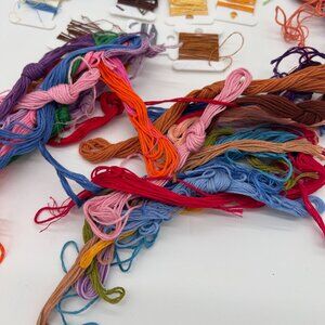 Vintage LOT  DMS Coats Clarks JP Coats SIX STRAND Embroidery Thread- ASSORTED